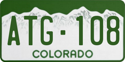 CO license plate ATG108
