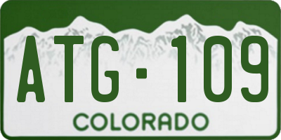 CO license plate ATG109
