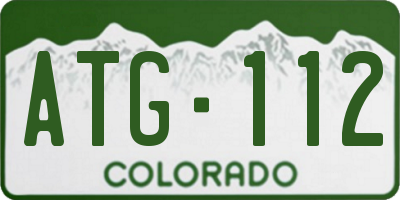 CO license plate ATG112