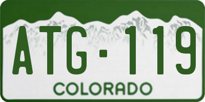 CO license plate ATG119