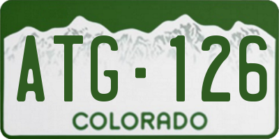 CO license plate ATG126