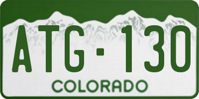 CO license plate ATG130