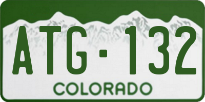 CO license plate ATG132