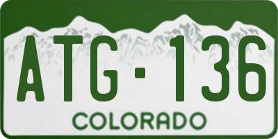 CO license plate ATG136