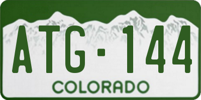 CO license plate ATG144