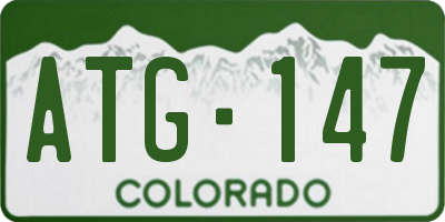 CO license plate ATG147