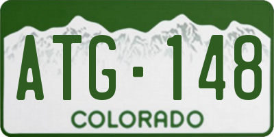 CO license plate ATG148