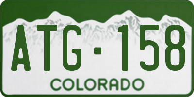 CO license plate ATG158