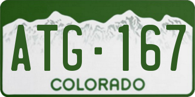 CO license plate ATG167