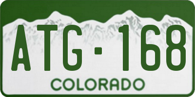 CO license plate ATG168