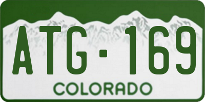 CO license plate ATG169