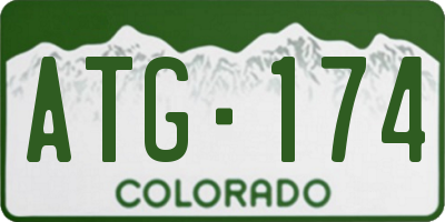 CO license plate ATG174