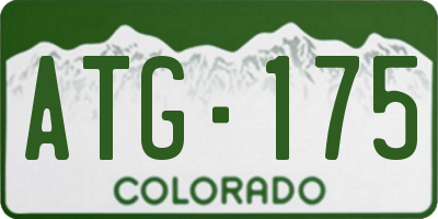 CO license plate ATG175