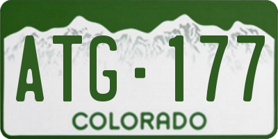 CO license plate ATG177