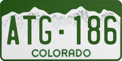 CO license plate ATG186