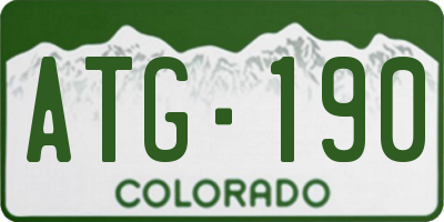 CO license plate ATG190