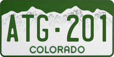 CO license plate ATG201