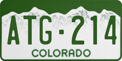 CO license plate ATG214