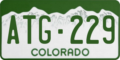 CO license plate ATG229