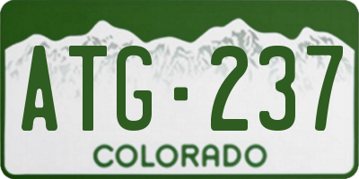 CO license plate ATG237