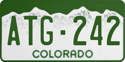 CO license plate ATG242
