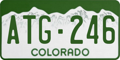 CO license plate ATG246