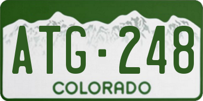 CO license plate ATG248
