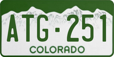 CO license plate ATG251