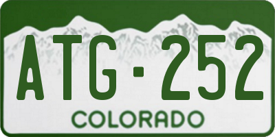 CO license plate ATG252
