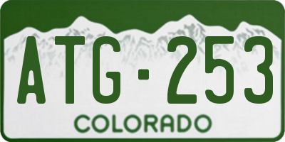 CO license plate ATG253