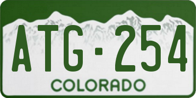 CO license plate ATG254