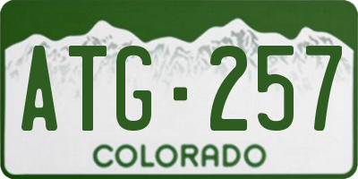 CO license plate ATG257