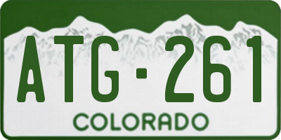 CO license plate ATG261