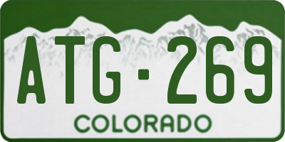 CO license plate ATG269