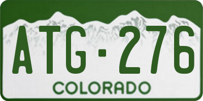 CO license plate ATG276
