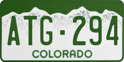 CO license plate ATG294