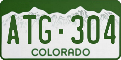 CO license plate ATG304