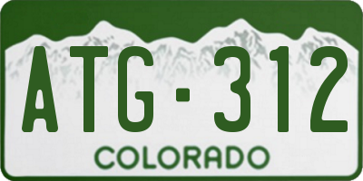 CO license plate ATG312