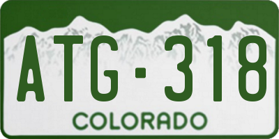 CO license plate ATG318