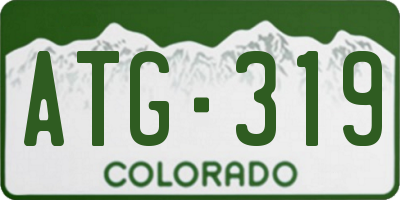 CO license plate ATG319