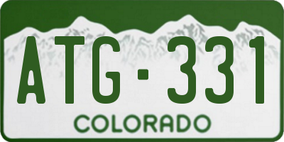 CO license plate ATG331