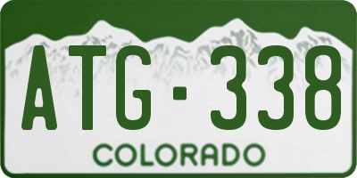 CO license plate ATG338