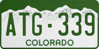 CO license plate ATG339