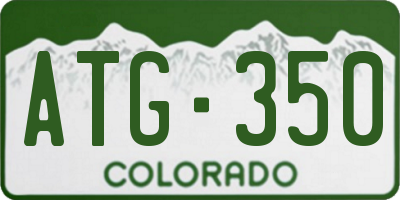 CO license plate ATG350