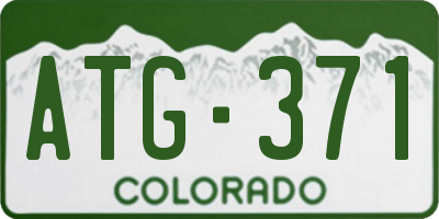 CO license plate ATG371