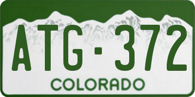 CO license plate ATG372