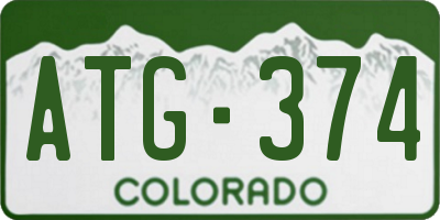 CO license plate ATG374