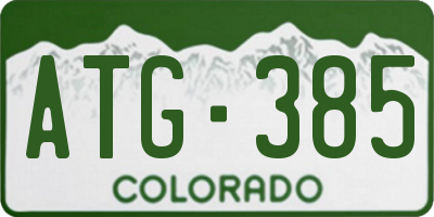 CO license plate ATG385