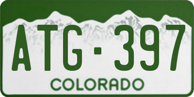 CO license plate ATG397
