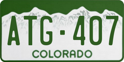 CO license plate ATG407